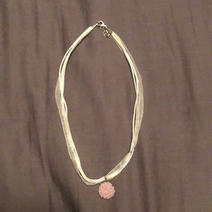 Purple flower necklace